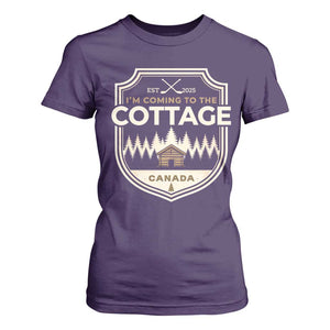 I Am Coming To The Cottage T Shirt For Women Funny Romance Hockey TS11 Purple Print Your Wear