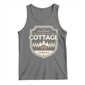 I Am Coming To The Cottage Tank Top Funny Romance Hockey TS11 Black Heather Print Your Wear