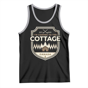 I Am Coming To The Cottage Tank Top Funny Romance Hockey TS11 Black Athletic Heather Print Your Wear