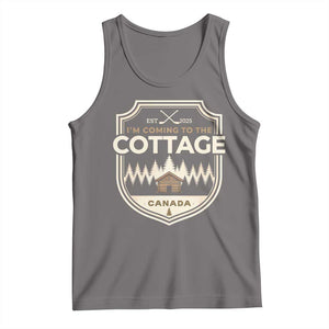I Am Coming To The Cottage Tank Top Funny Romance Hockey TS11 Deep Heather Print Your Wear