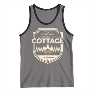 I Am Coming To The Cottage Tank Top Funny Romance Hockey TS11 Deep Heather Black Print Your Wear