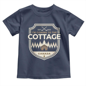 I Am Coming To The Cottage Toddler T Shirt Funny Romance Hockey TS11 Navy Print Your Wear