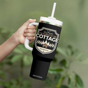 I Am Coming To The Cottage Tumbler With Handle Funny Romance Hockey TS11 Print Your Wear