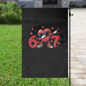 Funny Six Seven 67 Valentines Dabbing Heart Garden Flag TS11 Print Your Wear