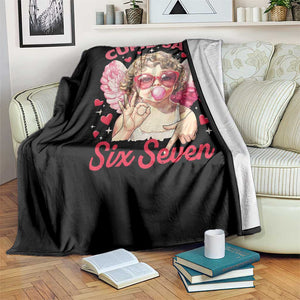 Funny 67 Valentines Day Throw Blanket Cupid Say Six Seven 67 Meme TS11 Print Your Wear