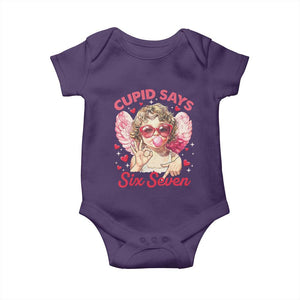 Funny 67 Valentines Day Baby Onesie Cupid Say Six Seven 67 Meme TS11 Purple Print Your Wear