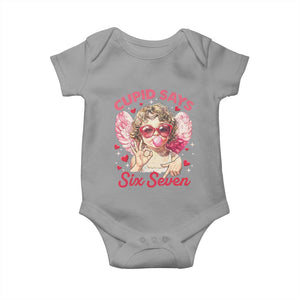 Funny 67 Valentines Day Baby Onesie Cupid Say Six Seven 67 Meme TS11 Sport Gray Print Your Wear