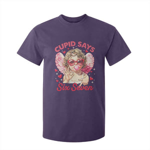 Funny 67 Valentines Day T Shirt For Kid Cupid Say Six Seven 67 Meme TS11 Purple Print Your Wear