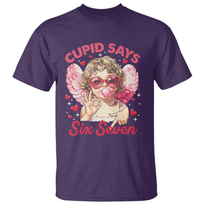 Funny 67 Valentines Day T Shirt Cupid Say Six Seven 67 Meme TS11 Purple Print Your Wear