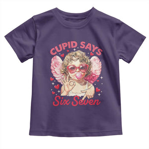Funny 67 Valentines Day Toddler T Shirt Cupid Say Six Seven 67 Meme TS11 Purple Print Your Wear