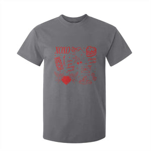 Xoxo Valentines Day T Shirt For Kid Love You Cherry Much Vintage Coquette TS11 Charcoal Print Your Wear