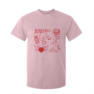 Xoxo Valentines Day T Shirt For Kid Love You Cherry Much Vintage Coquette TS11 Light Pink Print Your Wear