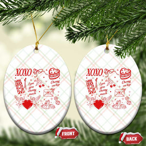Xoxo Valentines Day Ceramic Ornament Love You Cherry Much Vintage Coquette TS11 Print Your Wear