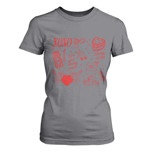 Xoxo Valentines Day T Shirt For Women Love You Cherry Much Vintage Coquette TS11 Charcoal Print Your Wear