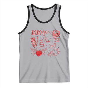 Xoxo Valentines Day Tank Top Love You Cherry Much Vintage Coquette TS11 Athletic Heather Black Print Your Wear