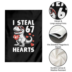 Funny I Steal 67 Hearts Valentines Day Six Seven Meme Garden Flag TS11 Print Your Wear