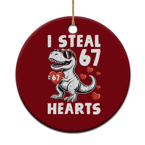Funny I Steal 67 Hearts Valentines Day Six Seven Meme Ceramic Ornament TS11 1pc Red Print Your Wear