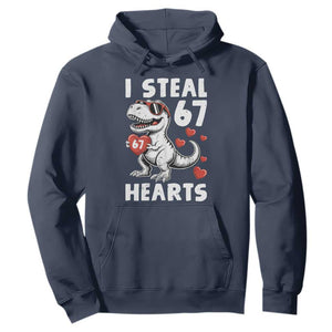 Funny I Steal 67 Hearts Valentines Day Six Seven Meme Hoodie TS11 Navy Print Your Wear
