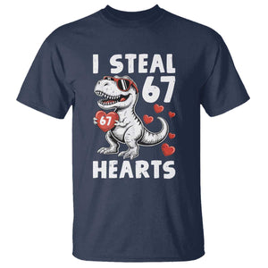 Funny I Steal 67 Hearts Valentines Day Six Seven Meme T Shirt TS11 Navy Print Your Wear