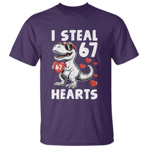 Funny I Steal 67 Hearts Valentines Day Six Seven Meme T Shirt TS11 Purple Print Your Wear