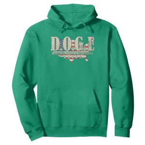 Trump Musk DOGE Hoodie Department Of Government Efficiency Vintage American USA Flag TS11 Irish Green Print Your Wear
