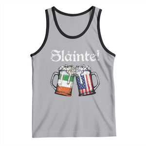 Funny St Patrick's Day Beer Drinking Slainte Tank Top Irish American Beer TS11 Athletic Heather Black Print Your Wear