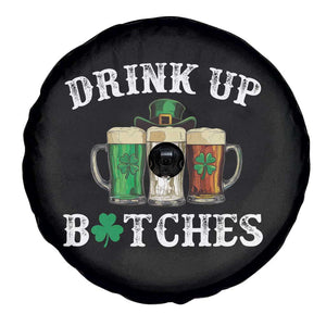 Funny St Patrick's Day Irish Beer Drinking Spare Tire Cover Drink Up Bitches Ireland Flag TS11 Print Your Wear