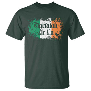 Tiocfaidh Ar La T Shirt Vintage Irish Ireland Flag TS11 Dark Forest Green Print Your Wear