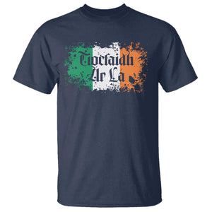 Tiocfaidh Ar La T Shirt Vintage Irish Ireland Flag TS11 Navy Print Your Wear