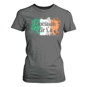 Tiocfaidh Ar La T Shirt For Women Vintage Irish Ireland Flag TS11 Dark Heather Print Your Wear