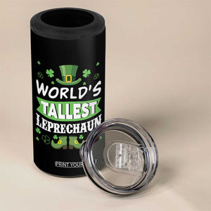 Funny World's Tallest Leprechaun St Patrick's Day 4 in 1 Can Cooler Tumbler Shamrock TS11 Print Your Wear