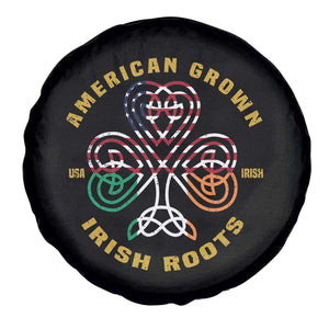 American Grown With Irish Roots Spare Tire Cover Irish American Shamrock TS11 Print Your Wear