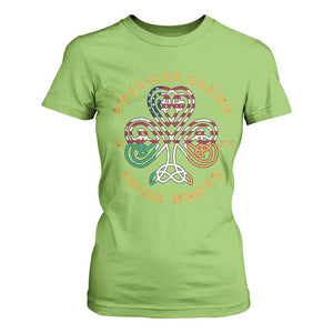 American Grown With Irish Roots T Shirt For Women Irish American Shamrock TS11 Lime Print Your Wear
