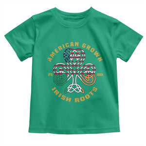 American Grown With Irish Roots Toddler T Shirt Irish American Shamrock TS11 Irish Green Print Your Wear