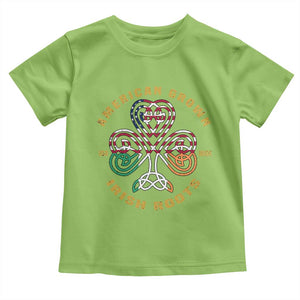 American Grown With Irish Roots Toddler T Shirt Irish American Shamrock TS11 Lime Print Your Wear