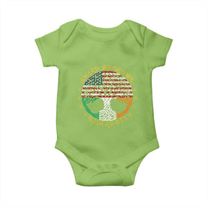 American Grown With Irish Roots Baby Onesie Irish American Tree TS11 Lime Print Your Wear