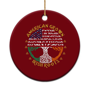 American Grown With Irish Roots Ceramic Ornament Irish American Tree TS11 1pc Red Print Your Wear