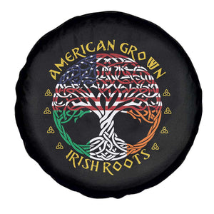 American Grown With Irish Roots Spare Tire Cover Irish American Tree TS11 Print Your Wear