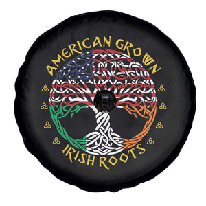 American Grown With Irish Roots Spare Tire Cover Irish American Tree TS11 Print Your Wear
