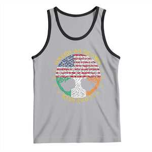 American Grown With Irish Roots Tank Top Irish American Tree TS11 Athletic Heather Black Print Your Wear