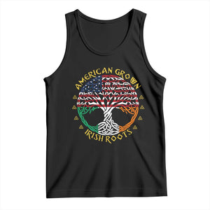 American Grown With Irish Roots Tank Top Irish American Tree TS11 Black Print Your Wear
