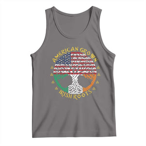 American Grown With Irish Roots Tank Top Irish American Tree TS11 Deep Heather Print Your Wear