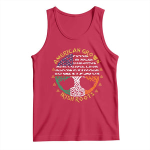 American Grown With Irish Roots Tank Top Irish American Tree TS11 Red Print Your Wear