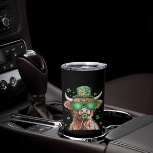 Funny St Patrick's Day Highland Cow Shamrock Tumbler Cup TS11 Print Your Wear