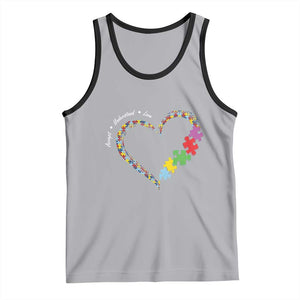 Autism Awareness Accept Understand Love Tank Top Love Heart Puzzle Pieces TS11 Athletic Heather Black Print Your Wear