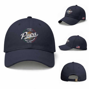 Funny El Papa Mas Chingon Baseball Cap Best Mexican Dad Father's Day TS11 Baseball Cap Universal Fit Navy Print Your Wear
