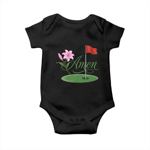 Amen Funny Golf Baby Onesie Azalea Floral Augusta Georgia for Golfers TS11 Black Print Your Wear
