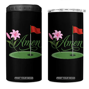Amen Funny Golf 4 in 1 Can Cooler Tumbler Azalea Floral Augusta Georgia for Golfers TS11 One Size: 16 oz Black Print Your Wear