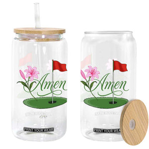 Amen Funny Golf Glass Can Azalea Floral Augusta Georgia for Golfers TS11 Print Your Wear