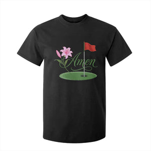 Amen Funny Golf T Shirt For Kid Azalea Floral Augusta Georgia for Golfers TS11 Black Print Your Wear